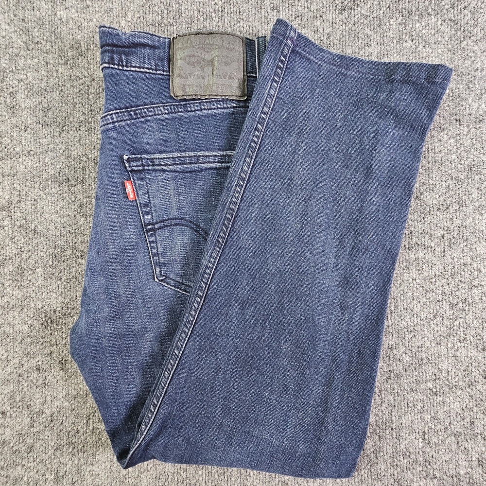 Levis 514 Jeans Mens 29x32 (29x25) Black Straight Denim Dark Wash Casual Office